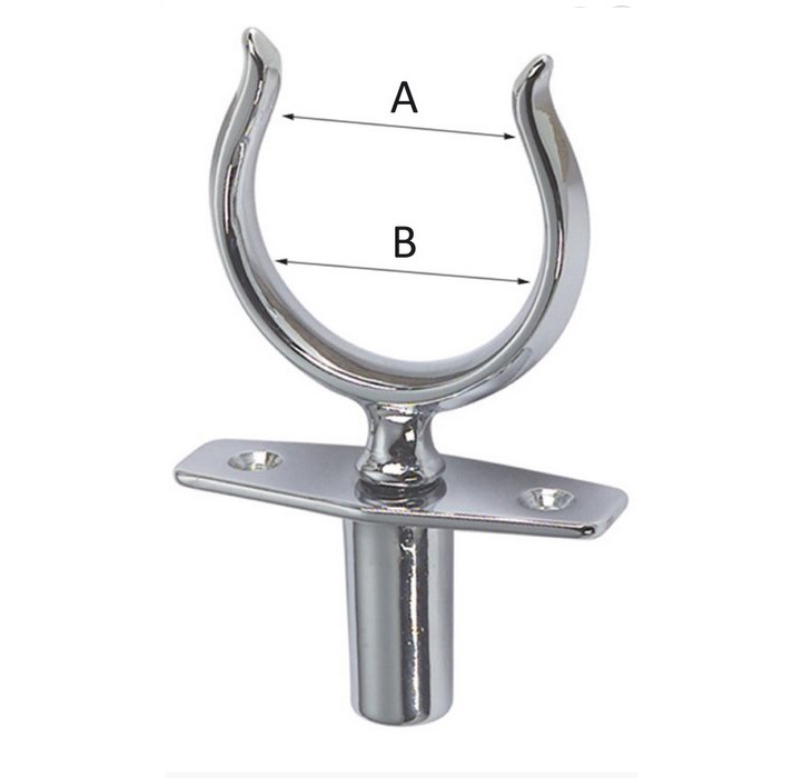 Pochrómovaná mosadzná vidlica vesla + držiak na vidlicu 42 mm, Ø 12mm